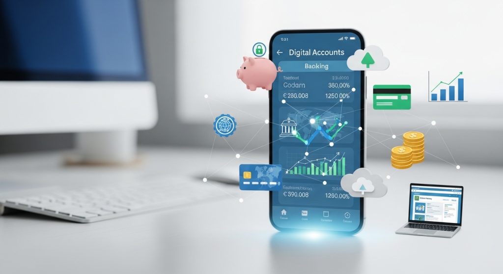 Como funcionam as contas digitais